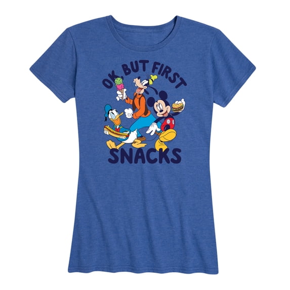 Mickey & Friends - Ok, But First Snacks - Women's Short Sleeve Graphic T-Shirt