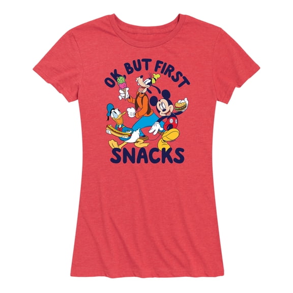Mickey & Friends - Ok, But First Snacks - Women's Short Sleeve Graphic T-Shirt