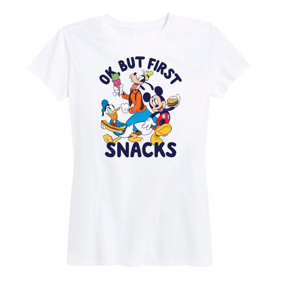 Mickey & Friends - Ok, But First Snacks - Women's Short Sleeve Graphic T-Shirt