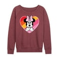 thumbnail image 1 of Mickey & Friends - Oops Minnie Rainbow Heart - Women's Lightweight French Terry Long Sleeve Shirt, 1 of 5