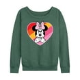 thumbnail image 1 of Mickey & Friends - Oops Minnie Rainbow Heart - Women's Lightweight French Terry Long Sleeve Shirt, 1 of 5