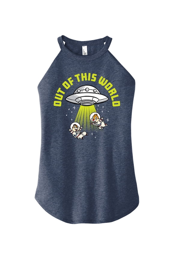 Mickey & Friends - Out of This World - Juniors High Neck Tank Top