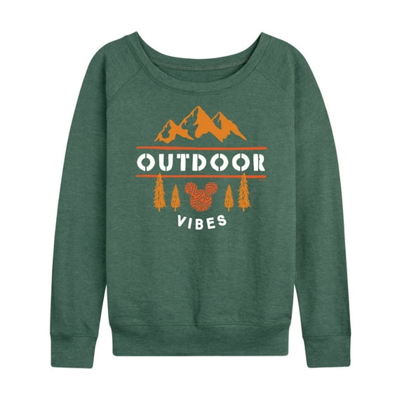 Mickey & Friends - Outdoor Vibes - Women's Lightweight French Terry Long Sleeve Shirt