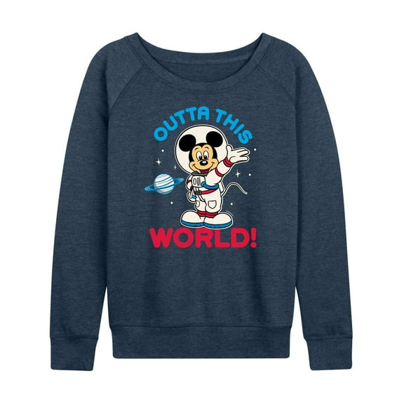 Mickey & Friends - Outta This World - Women's Lightweight French Terry Long Sleeve Shirt
