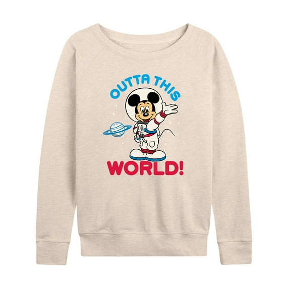 Mickey & Friends - Outta This World - Women's Lightweight French Terry Long Sleeve Shirt