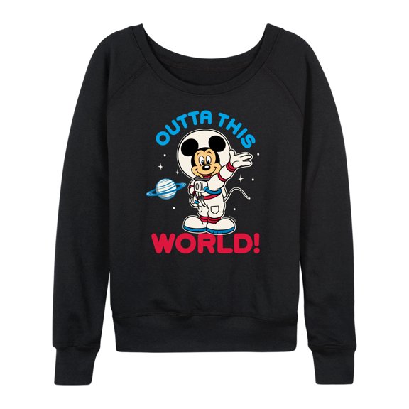 Mickey & Friends - Outta This World - Women's Lightweight French Terry Long Sleeve Shirt