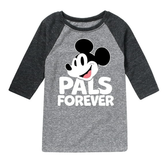 Mickey & Friends - Pals Forever - Toddler And Youth Raglan Graphic T-Shirt