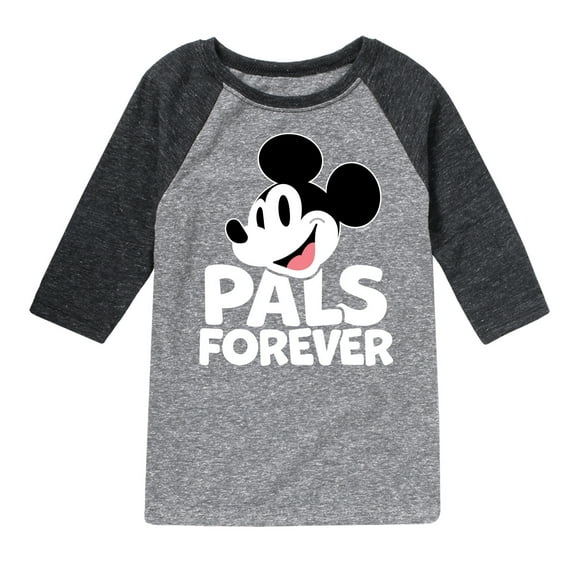 Mickey & Friends - Pals Forever - Toddler And Youth Raglan Graphic T-Shirt