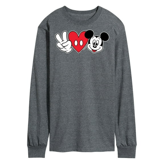 Mickey & Friends - Peace Love Mickey - Men's Long Sleeve T-Shirt