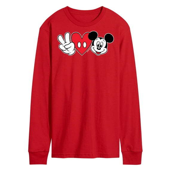 Mickey & Friends - Peace Love Mickey - Men's Long Sleeve T-Shirt