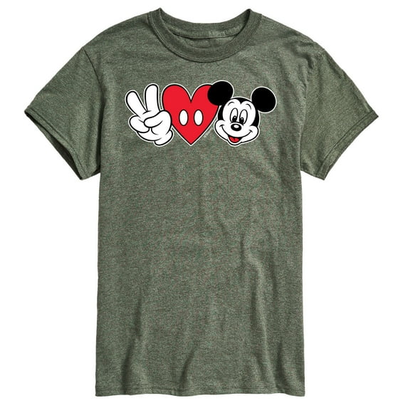 Mickey & Friends - Peace Love Mickey - Men's Short Sleeve Graphic T-Shirt