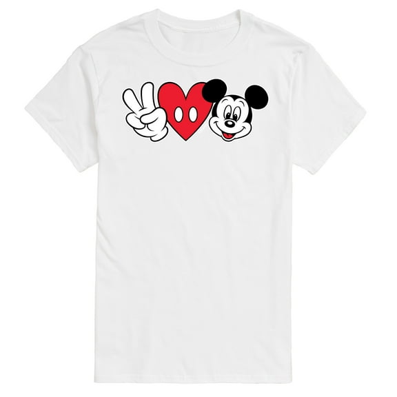 Mickey & Friends - Peace Love Mickey - Men's Short Sleeve Graphic T-Shirt