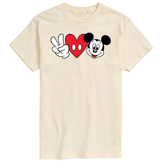 Mickey & Friends - Peace Love Mickey - Men's Short Sleeve Graphic T-Shirt