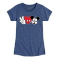 thumbnail image 1 of Mickey & Friends - Peace Love Mickey - Toddler And Youth Girls Short Sleeve Graphic T-Shirt, 1 of 5