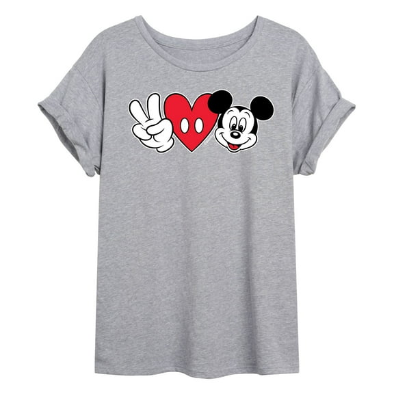 Mickey & Friends - Peace Love Mickey - Women's Oversized T-Shirt