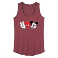 thumbnail image 1 of Mickey & Friends - Peace Love Mickey - Women's Racerback Tank Top, 1 of 5
