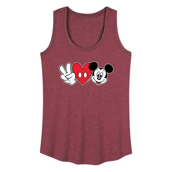 Mickey & Friends - Peace Love Mickey - Women's Racerback Tank Top