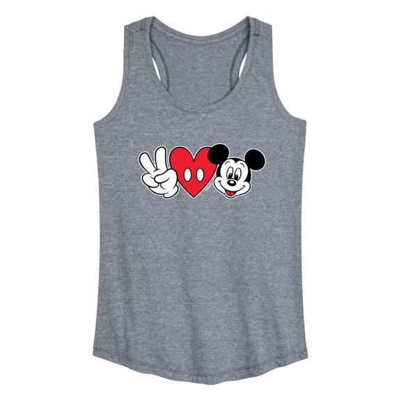 Mickey & Friends - Peace Love Mickey - Women's Racerback Tank Top