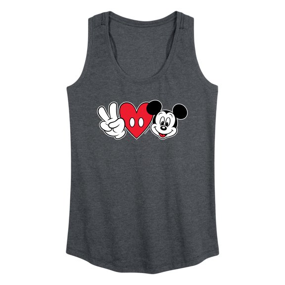 Mickey & Friends - Peace Love Mickey - Women's Racerback Tank Top