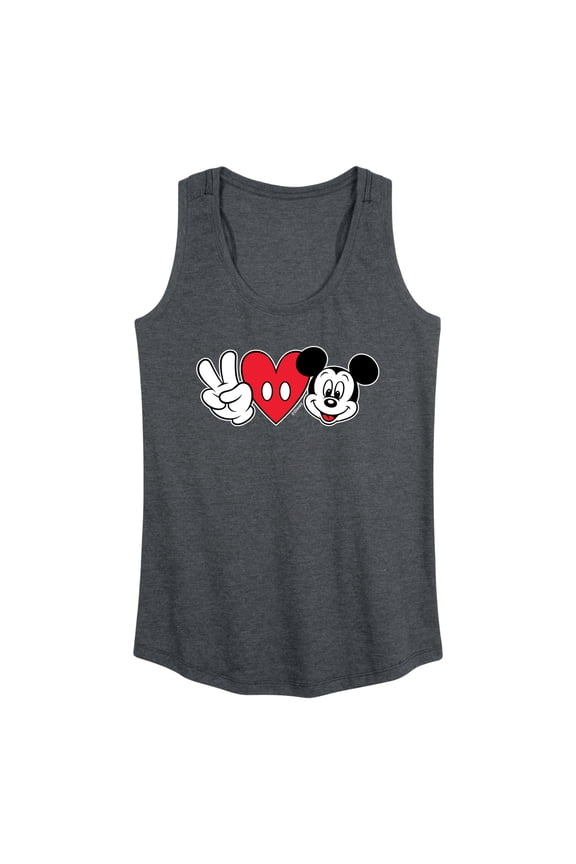 Mickey & Friends - Peace Love Mickey - Women's Racerback Tank Top