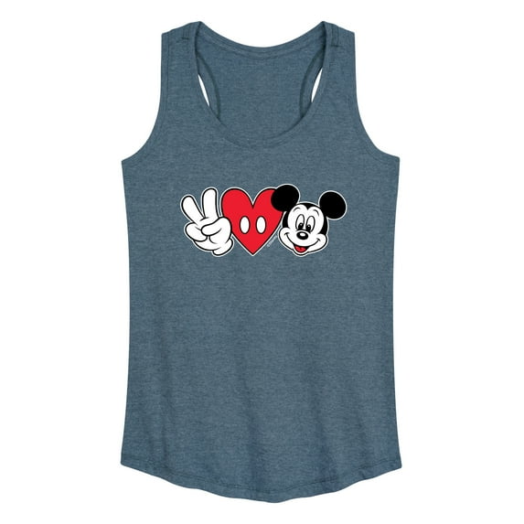 Mickey & Friends - Peace Love Mickey - Women's Racerback Tank Top