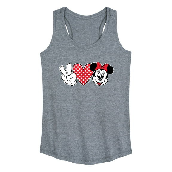 Mickey & Friends - Peace Love Mickey - Women's Racerback Tank Top