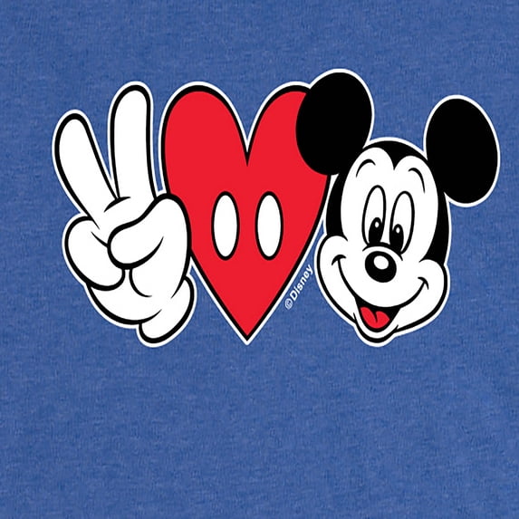 Mickey & Friends - Peace Love Mickey - Women's Short Sleeve Graphic T-Shirt