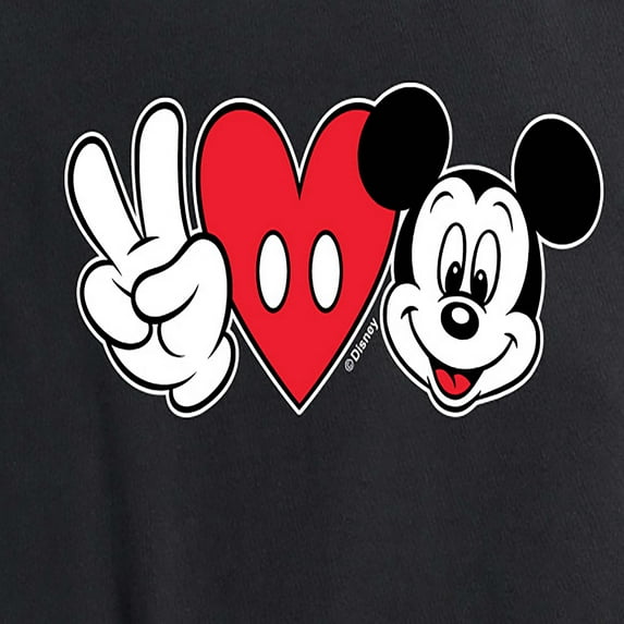 Mickey & Friends - Peace Love Mickey - Women's Short Sleeve Graphic T-Shirt