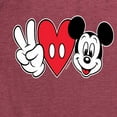 thumbnail image 1 of Mickey & Friends - Peace Love Mickey - Women's Short Sleeve Graphic T-Shirt, 1 of 4
