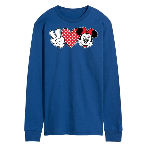 Mickey & Friends - Peace Love Minnie - Men's Long Sleeve T-Shirt