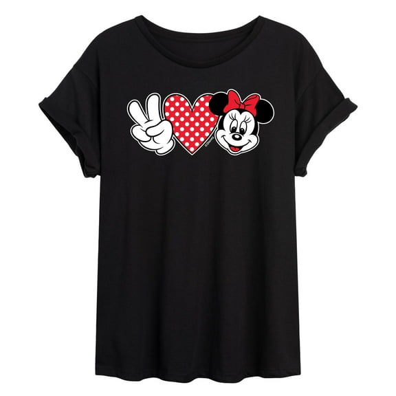 Mickey & Friends - Peace Love Minnie - Women's Oversized T-Shirt