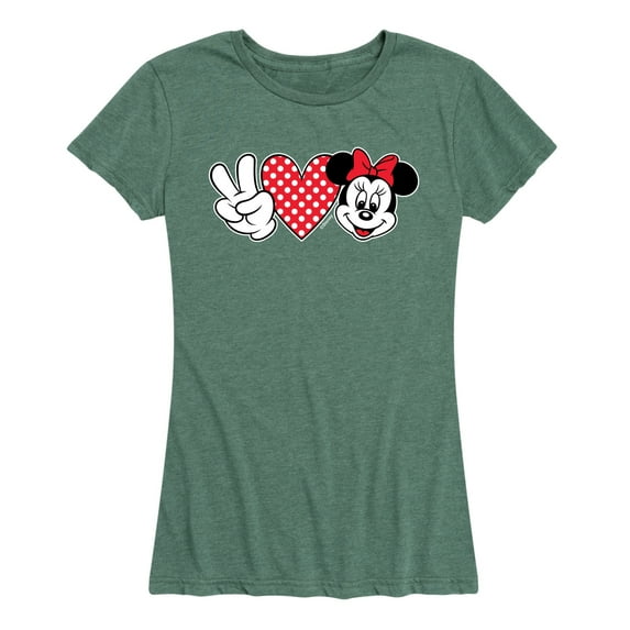 Mickey & Friends - Peace Love Minnie - Women's Short Sleeve Graphic T-Shirt