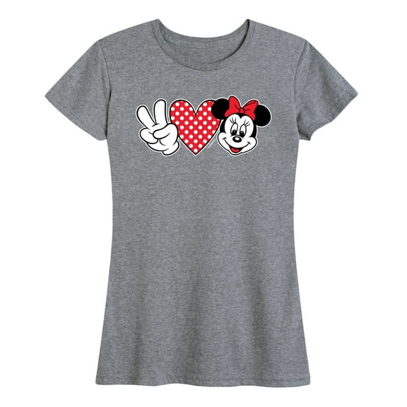 Mickey & Friends - Peace Love Minnie - Women's Short Sleeve Graphic T-Shirt