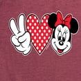 thumbnail image 1 of Mickey & Friends - Peace Love Minnie - Women's Short Sleeve Graphic T-Shirt, 1 of 4