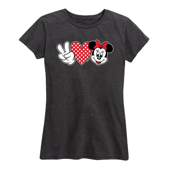 Mickey & Friends - Peace Love Minnie - Women's Short Sleeve Graphic T-Shirt