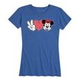 thumbnail image 1 of Mickey & Friends - Peace Love Minnie - Women's Short Sleeve Graphic T-Shirt, 1 of 5