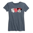 thumbnail image 1 of Mickey & Friends - Peace Love Minnie - Women's Short Sleeve Graphic T-Shirt, 1 of 5