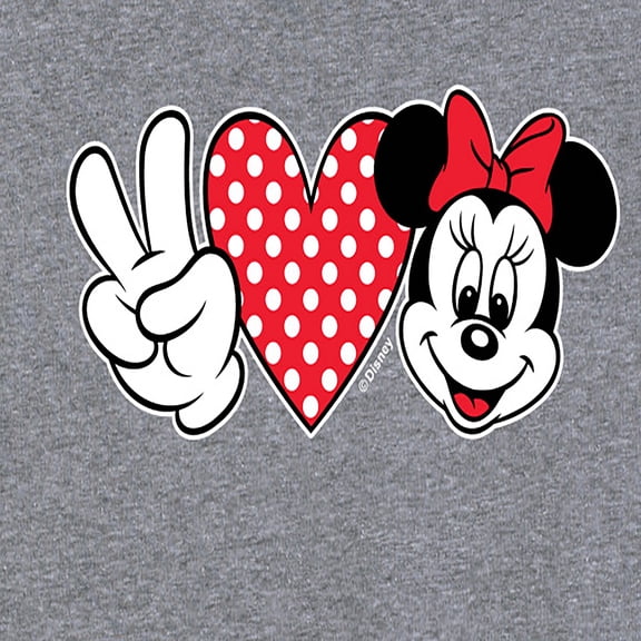 Mickey & Friends - Peace Love Minnie - Women's Short Sleeve Graphic T-Shirt