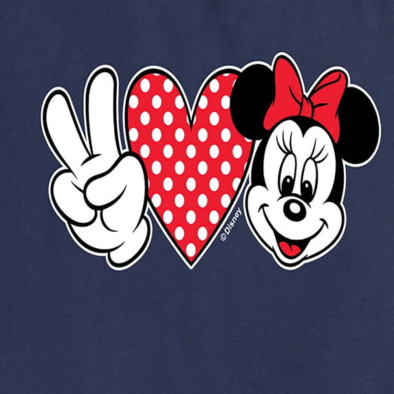 Mickey & Friends - Peace Love Minnie - Women's Short Sleeve Graphic T-Shirt