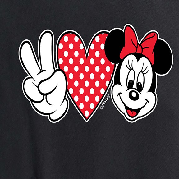 Mickey & Friends - Peace Love Minnie - Women's Short Sleeve Graphic T-Shirt