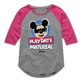 thumbnail image 1 of Mickey & Friends - Playdate Material - Toddler And Youth Girls Raglan Graphic T-Shirt, 1 of 5