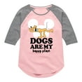 thumbnail image 1 of Mickey & Friends - Pluto Dogs Happy Place - Toddler And Youth Girls Raglan Graphic T-Shirt, 1 of 4