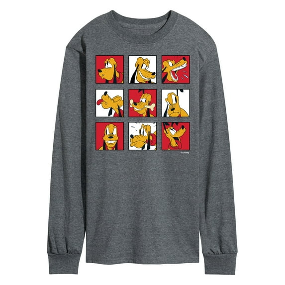 Mickey & Friends - Pluto Grid - Men's Long Sleeve T-Shirt