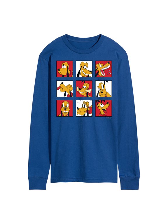- Pluto Grid Men's Long Sleeve Graphic T-Shirt