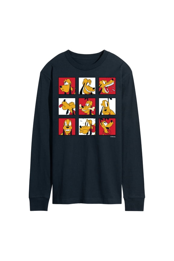 Mickey & Friends - Pluto Grid - Men's Long Sleeve T-Shirt