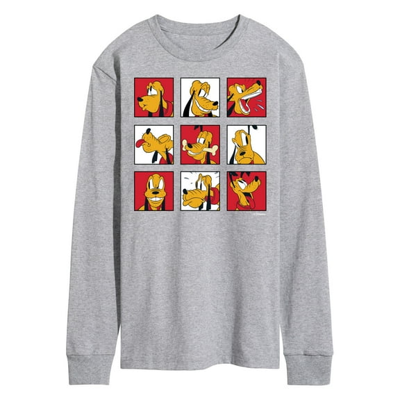 Mickey & Friends - Pluto Grid - Men's Long Sleeve T-Shirt