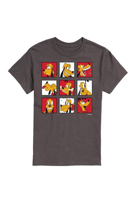 Mickey & Friends - Pluto Grid - Men's Short Sleeve Graphic T-Shirt