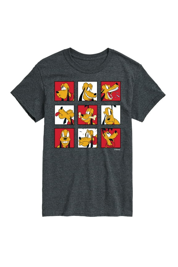 Mickey & Friends - Pluto Grid - Men's Short Sleeve Graphic T-Shirt