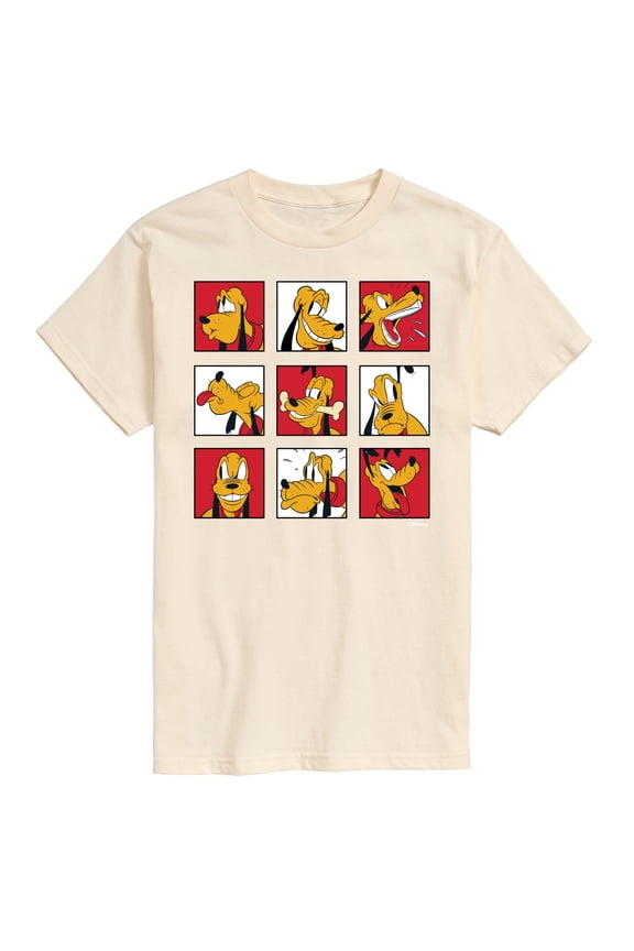 Mickey & Friends - Pluto Grid - Men's Short Sleeve Graphic T-Shirt