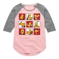 thumbnail image 1 of Mickey & Friends - Pluto Grid - Toddler And Youth Girls Raglan Graphic T-Shirt, 1 of 4